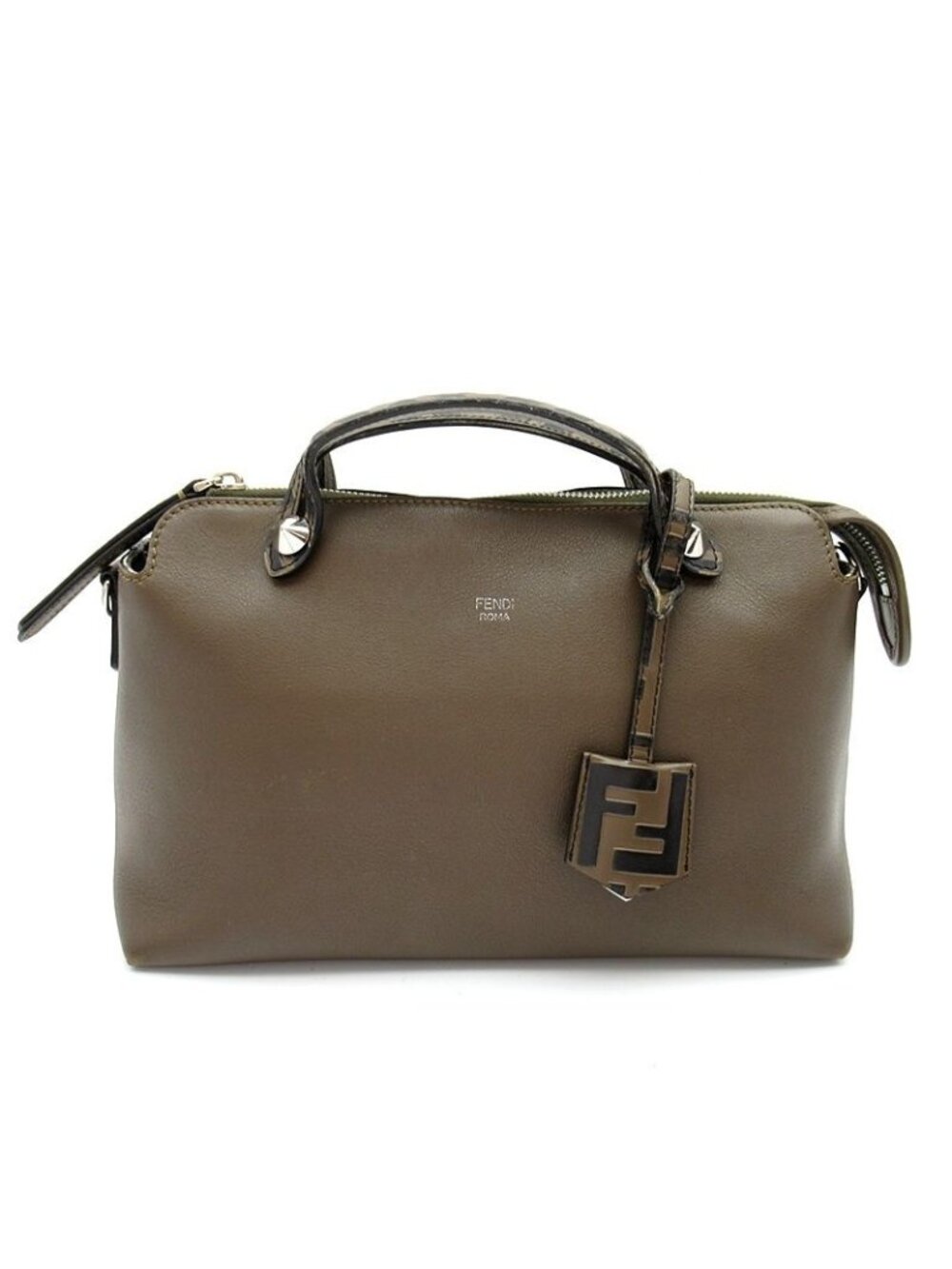 Fendi by the Way Medium Calfskin Handbag Brown Zucca